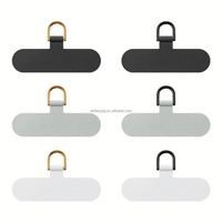 Cordon universel en nylon pour smartphone avec porte-cartes, sangle de fixation croisée, étiquette métallique autocollante et tour de cou pour téléphone portable