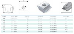Trung Quốc Nhà máy mạ kẽm hình chữ nhật vuông mùa xuân nạp trượt Nuts khe cắm 10 - Product Image 2