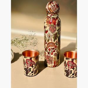 Bouteille d'eau en cuivre multicolore, design de bouteille en cuivre imprimé avec une protection anti-fuite avancée, bouteille en cuivre - Product Image 2