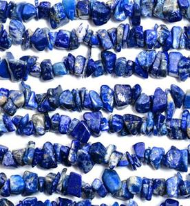 Perles de Lapis Lazuli Bleu en éclats, Pierres précieuses brutes non taillées, Petites pépites, Fil de 17 pouces et 34 pouces - Product Image 3