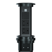 Prise de courant motorisée escamotable intelligente IP44 ABS avec recharge sans fil pour cuisine, courant nominal 10A