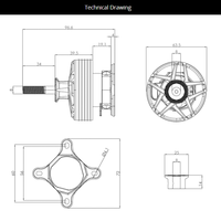 Moteur d'avion sans balais T-Hobby AM600 3D KV525 KV555 haute performance à faible bruit pour avion de sport à aile fixe