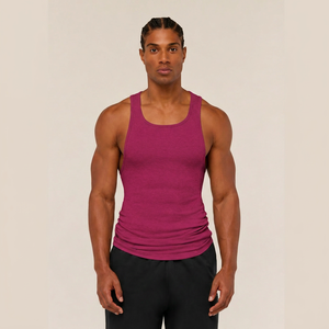 Débardeur de fitness pour homme en tissu extensible doux pour la gym, la course, l'entraînement et les activités de plein air - Product Image 1