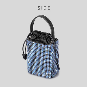 2024 Winter / 2024 Spring Trends <strong>Silver</strong> Crystal Mesh <strong>Bag</strong> With Crystal Handle Shiny Rhinestone <strong>Evening</strong> Bucket Crossbody <strong>Bag</strong> - Product Image 4