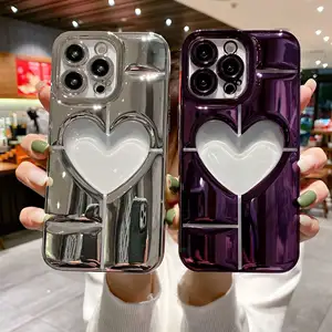 Heart Design Rare Telephone Mobile Back Case Cover Accessories Phone For Iphone 11 12 13 14 Promax Fashion Ladies Cases