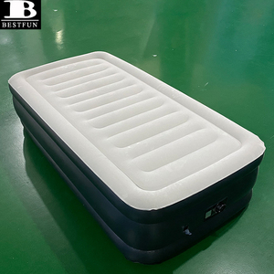 Materasso Gonfiabile Rialzato Twin Size con Pompa Integrata e Struttura a I per Ospiti, Ideale per Arredamento Casa - Product Image 4