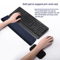 Reposamuñecas para teclado, reposamuñecas de ratón negro, teclado ergonómico, reposamuñecas, almohadilla de soporte, Gel de refrigeración para aliviar el dolor para ordenador portátil