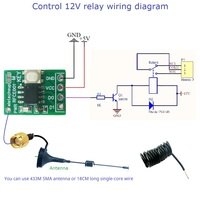 Module de télécommande BSSY)RFCE001 Mini 433M 2CH EV1527 PT2262 2264 à code fixe d'apprentissage, décodage ASK OOK, 3.3V 3.7V 5V