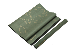 Sản Phẩm Mới In Màu Vàng Da Lộn Bề Mặt Và Cao Su Tự Nhiên Có Thể Gập Lại Du Lịch Yoga Mat Hữu Cơ - Product Image 4