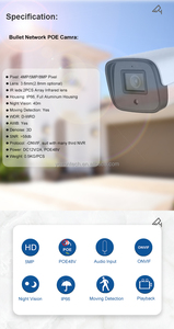 Wholesale Metal Security <b>Camera</b> 4MP 2K 30m IR POE <b>IP</b> <b>Camera</b> With Mic. Moving Detection P2P 815SRB-P-3.6-A - Product Image 4