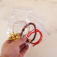 Sac à bijoux en PVC épaissi Becan pour personnalisation de logo et identité de boutique, pochette transparente à fermeture éclair, emballage plat