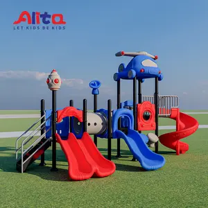 Plastic Aircraft Playground Children Slide Customized Outdoor Equipment For Kids Outdoor Playground