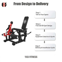 Appareil de musculation des jambes à double rouleau avec dossier réglable pour clubs de remise en forme professionnels