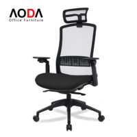 Chaises de bureau ergonomiques en maille à dossier haut réglables pour la vente en gros, mobilier commercial AODA, chaise de bureau informatique