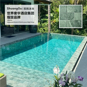 Carreaux de céramique en mosaïque imitation marbre naturel style Phuket, surface antidérapante pour villas, gîtes et piscines extérieures - Product Image 5