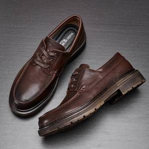 High-Quality <b>Platform</b> Brogues for Men Formal <b>Oxford</b> Style Men's Wedding Shoes Business Men's leather Dress Shoes & <b>Oxfords</b> - Product Image 5