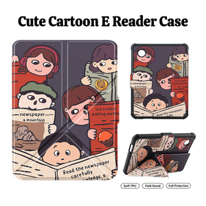 Étui pour liseuse Kobo Clara Colour BW 2024 2E 6 pouces, avec cadre surélevé, support pliable intégral, résistant aux chocs, couverture imprimée - Product Image 1