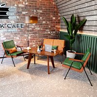 Combinaison de sièges modulaires en fer en forme de L pour restaurants, cafés, salons de thé, espaces de réception et de détente, avec banquette double et sièges individuels