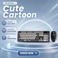 Clavier et souris sans fil silencieux Umila OEM, combo clavier mignon en forme de chien