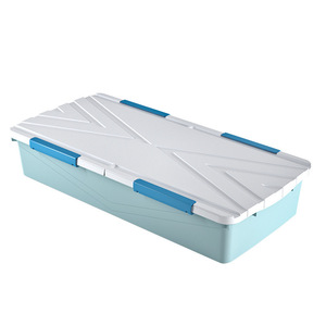 Large-capacity, low-profile, drawer-style under-bed storage <b>box</b> with wheels; a must-have for organizing and storing <b>clothes</b>. - Product Image 3