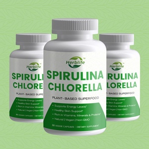 OEM ODM Hot Selling Vegan Green Superfood Supplements <b>Spirulina</b> Chlorella Capsules - Product Image 2