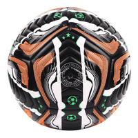 Ballon de football en cuir PVC personnalisé Aiju, taille 5, haute qualité, durable, cousu à la machine, entraînement professionnel, vente en gros