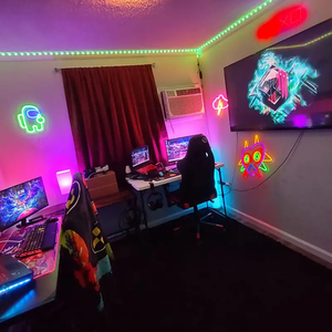 หน้ากากป้าย LED <span class=keywords><strong>ป้าย</strong></span>นีออน LoZ สําหรับตกแต่งผนังห้องเกมตกแต่งห้องไฟ LED นีออน - Product Image 3