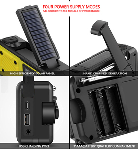 Bộ Dụng Cụ Sinh Tồn Thiên Tai Có Thể Sạc Lại Máy Phát Điện Cầm Tay Sạc DAB + Đèn Pin Thời Tiết Radio Năng Lượng Mặt Trời - Product Image 6