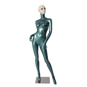 Modello <span class=keywords><strong>di</strong></span> oggetti <span class=keywords><strong>di</strong></span> scena verde FRP negozio <span class=keywords><strong>di</strong></span> <span class=keywords><strong>abbigliamento</strong></span> vetrina per tutto il corpo placcato viso <span class=keywords><strong>femminile</strong></span> manichini <span class=keywords><strong>di</strong></span> visualizzazione - Product Image 1