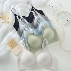 Soutien-gorge sans couture anti-affaissement de haute qualité, avec lettres tricotées, ajustable, effet push-up, sans armatures, pour petites poitrines - Product Image 1