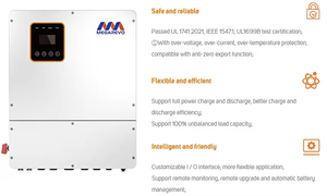 Inversor Híbrido Megarevo de 5kW-10KW Solar 120V 240V Bifásico, Conexión a Batería de Litio de 48V, Inversor Híbrido Bifásico R5KLNA para EE. UU. - Product Image 6