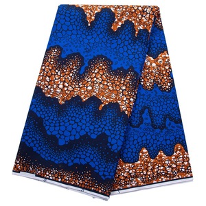 Ban Đầu Siêu Ankara Vải Cotton Phi Sáp Vải Khối In Batik Hà Lan Vải 6Yards Cho May - Product Image 3