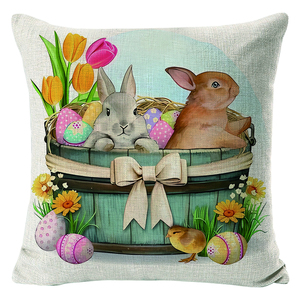 Наволочка на Пасхальный день красочная наволочка с пасхальным кроликом наволочка для домашнего декора оптовая продажа с завода по индивидуальному заказу dropshippi - Product Image 5