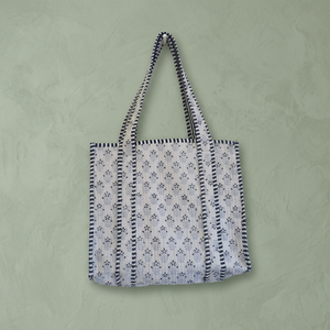 Sacs fourre-tout multifonctionnels pour femmes, faits à la main en Inde, en coton matelassé, écologiques, pliables, avec fermeture éclair, pour l'été - Product Image 2