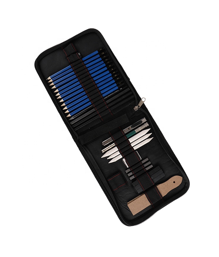 Художественные принадлежности Daubigny, Графитовые карандаши для рисования, полный древесный карандаш на молнии, чехол для переноски, художественный набор, набор для рисования, набор для рисования //