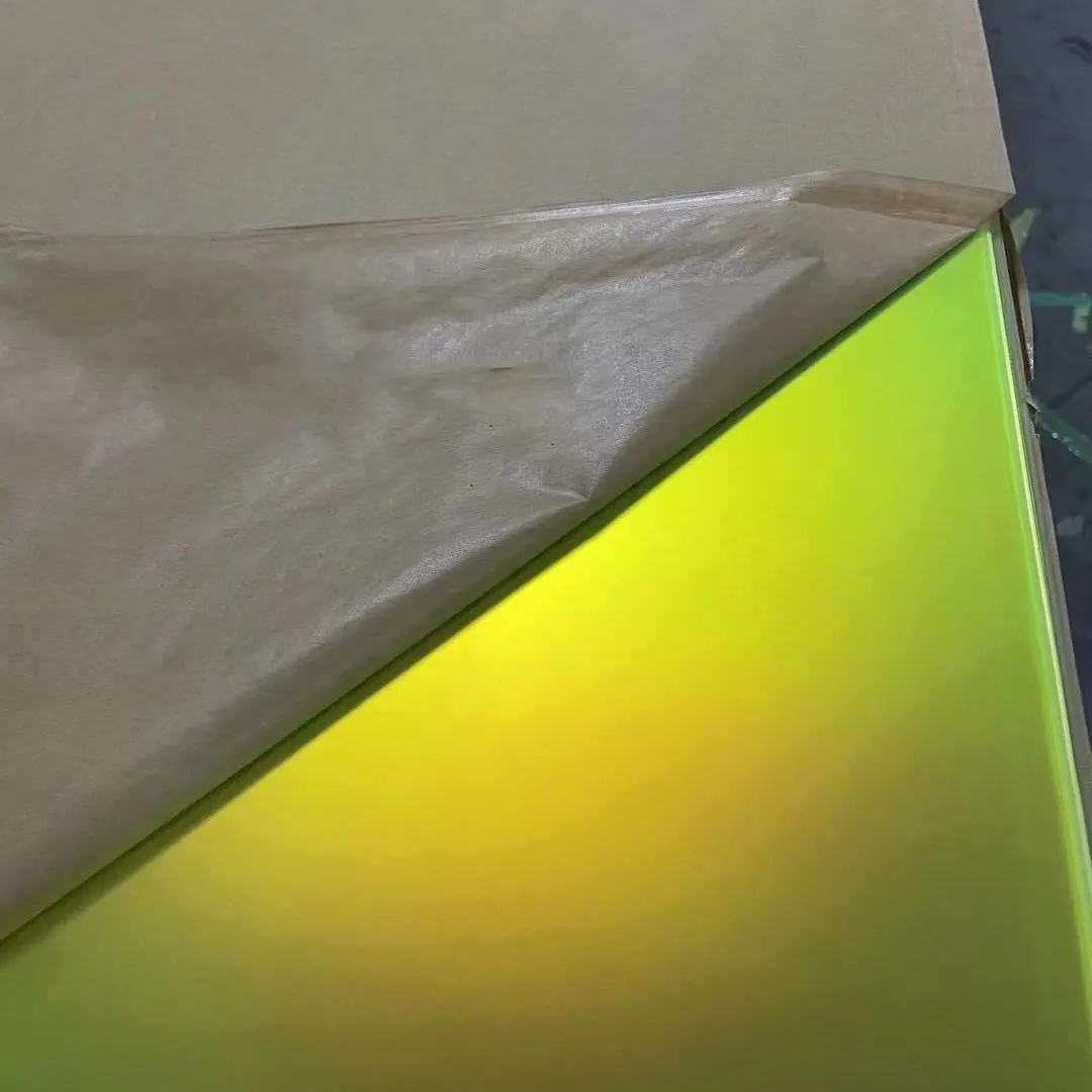PMMA nhựa đúc màu perspex Nhà cung cấp óng ánh Acrylic cầu vồng tấm