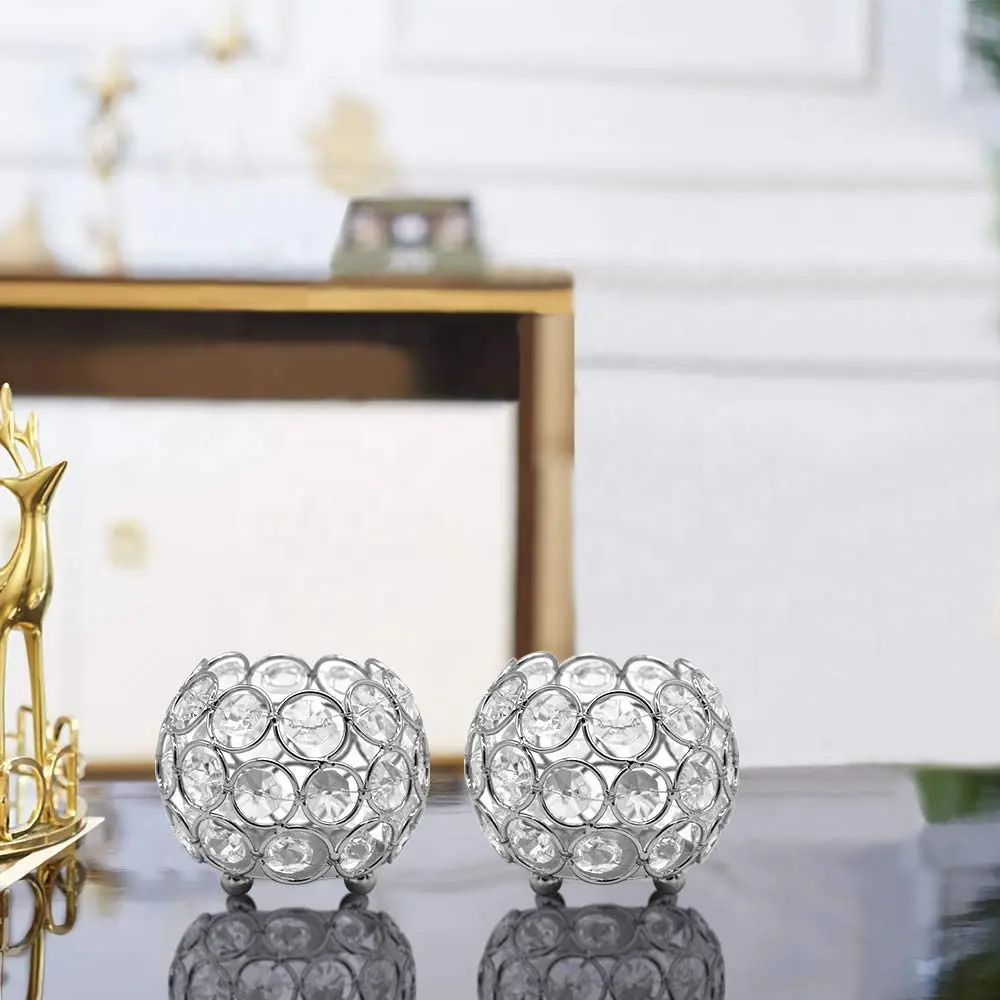 Europäische achteckige Perle Kristall kugel Party Hochzeit Kerzen becher Kreative Vintage Hohlglas Atmosphäre Effekt Kerzenhalter