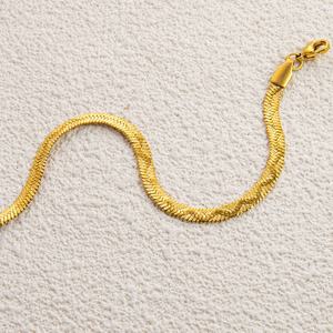 Vintage <b>Charm</b> Bracelet for Women Simple Stylish 18K Gold Plated Stainless Steel Trendy Bracelets or <b>Bangles</b> - Product Image 3