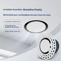 Diffuseur de plafond encastré invisible sans cadre pour air frais, rond, réglable, en ABS, grille décorative pour conduit d'admission