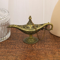 Lampe magique d'Aladdin, nouvelle taille extra-petite 12*6.8, lanterne à vœux en métal, ornement artistique