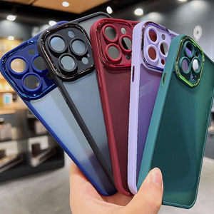 Coques de téléphone transparentes mates avec protection d'objectif de haute qualité pour tous types de téléphones, accessoires pour téléphones portables en gros - Product Image 1