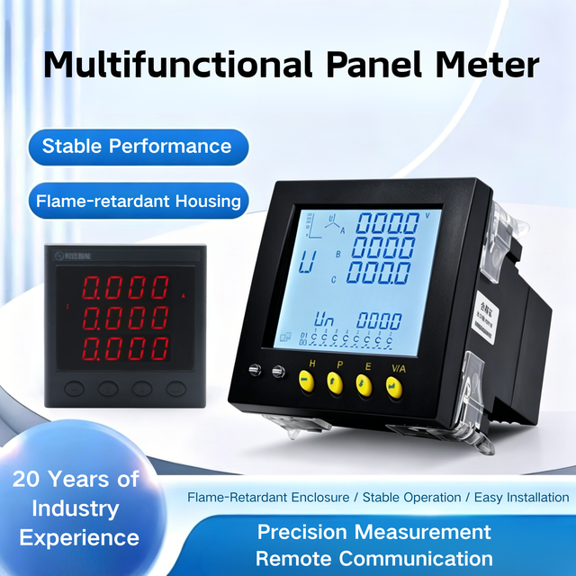 Multifunction 3-Phase Digital Smart Energy Meter Volt Amp Watt Electric Meter