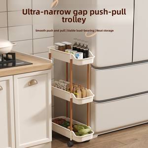 Carrito <span class=keywords><strong>de</strong></span> Almacenamiento <span class=keywords><strong>de</strong></span> Plástico para Espacios Reducidos, Móvil, <span class=keywords><strong>de</strong></span> Pie, para el Hogar, Sala <span class=keywords><strong>de</strong></span> Estar, Aperitivos, Cocina, <span class=keywords><strong>de</strong></span> Tres Niveles, Ultraestrecho - Product Image 5