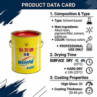 Wolong – Peinture alkyde émail brillante multi-couleurs, résistante à la décoloration et aux intempéries, pour revêtement liquide anticorrosion pour acier extérieur