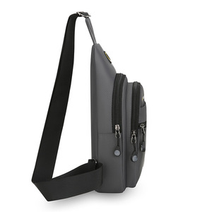 Men's Chest Bag Nylon Portable Outdoor Sports Cycling Travel Crossbody Gray Black Green Blue Solid Color - Product Image 3