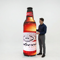 Écran d'affichage numérique LED flexible P2 intérieur/extérieur 4K HDR10 couleur pour bouteilles de bière, signalisation publicitaire pour magasins de boissons