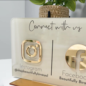 Hiện Đại Xách Tay Bảng Top Logo Dấu Hiệu Thân Thiện Với Môi Gương <span class=keywords><strong>Acrylic</strong></span> Mã Qr Đứng Mảng Bám Cho Xã Hội Truyền Thông Kinh Doanh Laser Dễ Thương Qr - Product Image 4