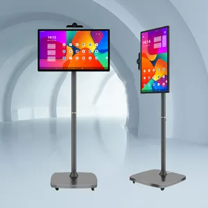 Außen Supermarkt Werbemaschine mobiler Touchscreen Fernseher 27 32 Zoll smart Fernseher Stand-By-Me-TV