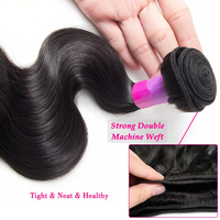 Extensions de cheveux humains vierges Remy naturels noirs ondulés, double épaisseur, vente en gros, fournisseur d'usine