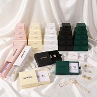 Boîtes à bijoux personnalisées Cancan pour bracelet, boucles d'oreilles, collier, bague, emballage en carton, boîte coulissante avec fermeture à cordon
